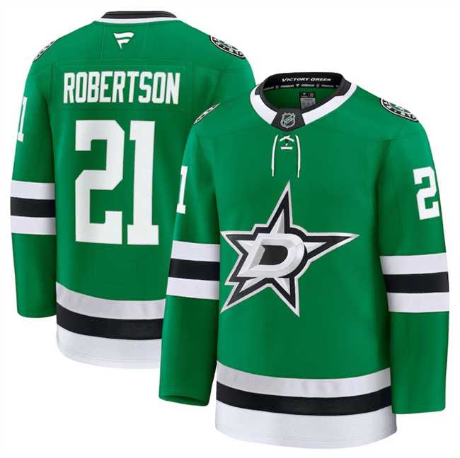 Men's Dallas Stars #21 Jason Robertson Green 2024-25 Home Stitched Hockey Jersey Dzhi,We sell and wholesale Men's Dallas Stars #21 Jason Robertson Green 2024-25 Home Stitched Hockey Jersey Dzhi on line form chian!